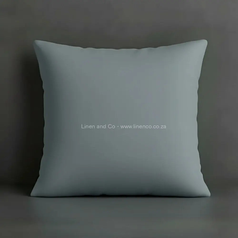 Pillow case duck egg with grey background luxury hotel bed linen by Linen and Co 