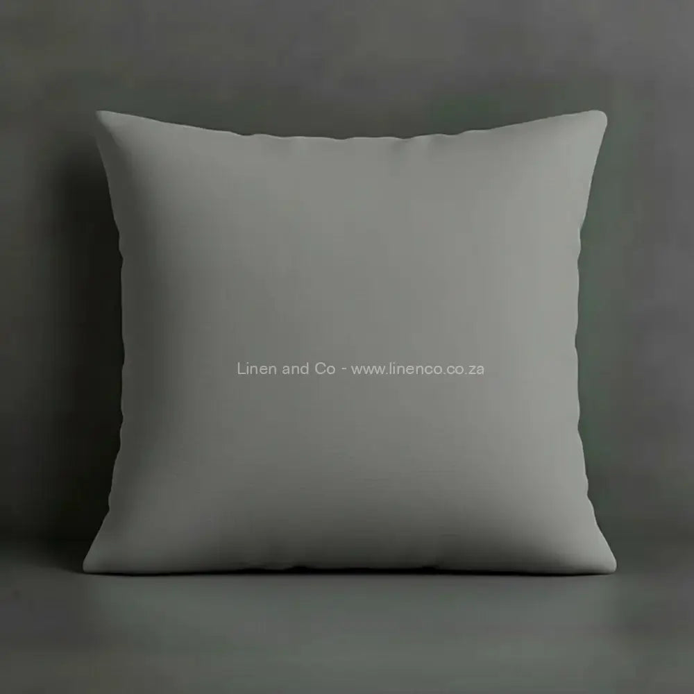 Pillow case continental, grey with grey background luxury hotel bed linen by Linen and Co 