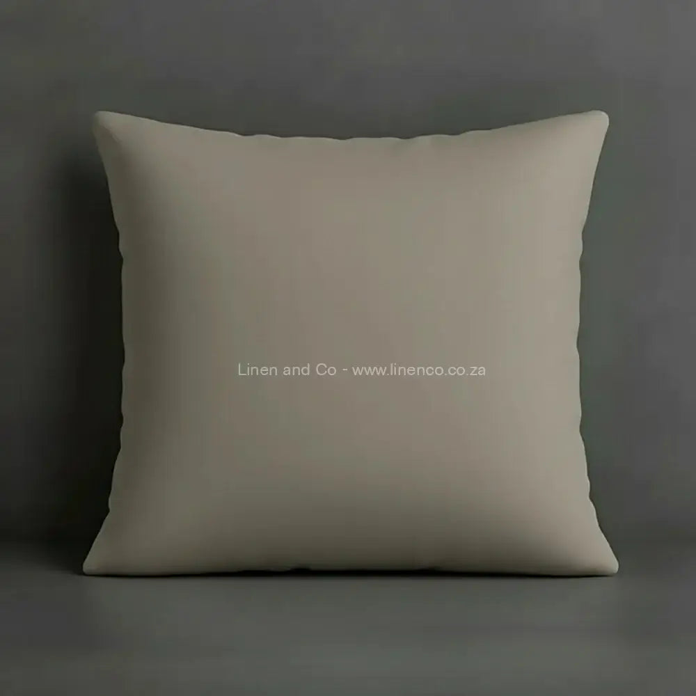 Pillow case stone with grey background luxury hotel bed linen by Linen and Co 