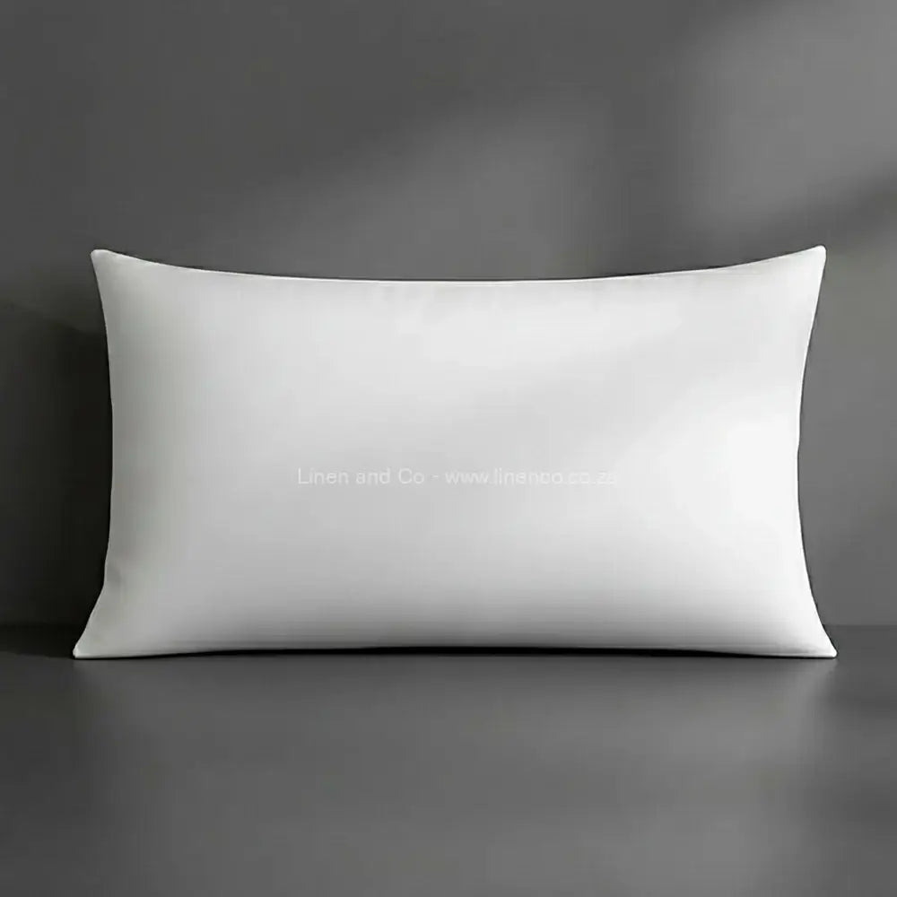 Pillow case white with grey background luxury hotel bed linen by Linen and Co