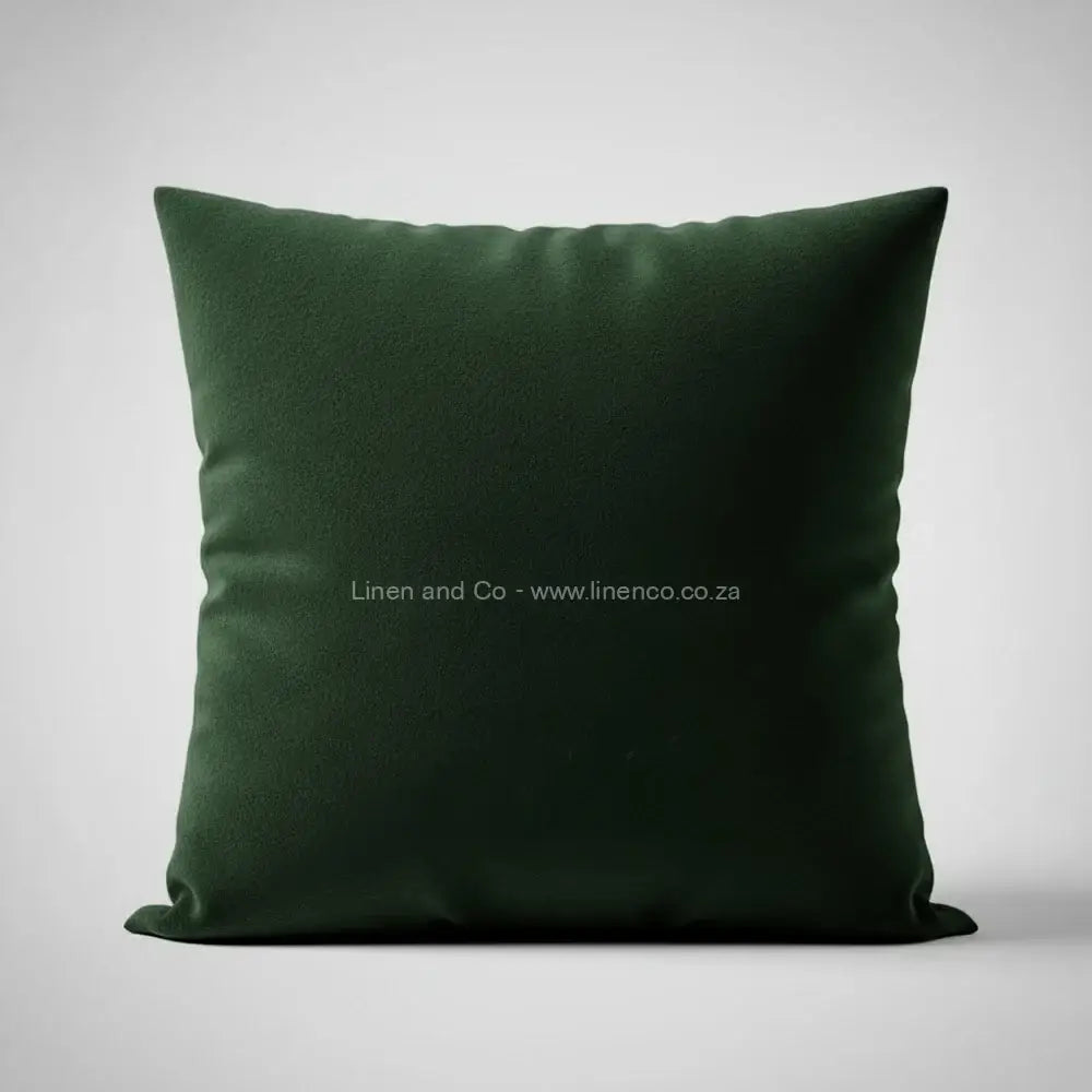 Dark Green -  Coloured Chenille Scatter Cushion - Premium Hotel Quality Bedding - Linen & Co