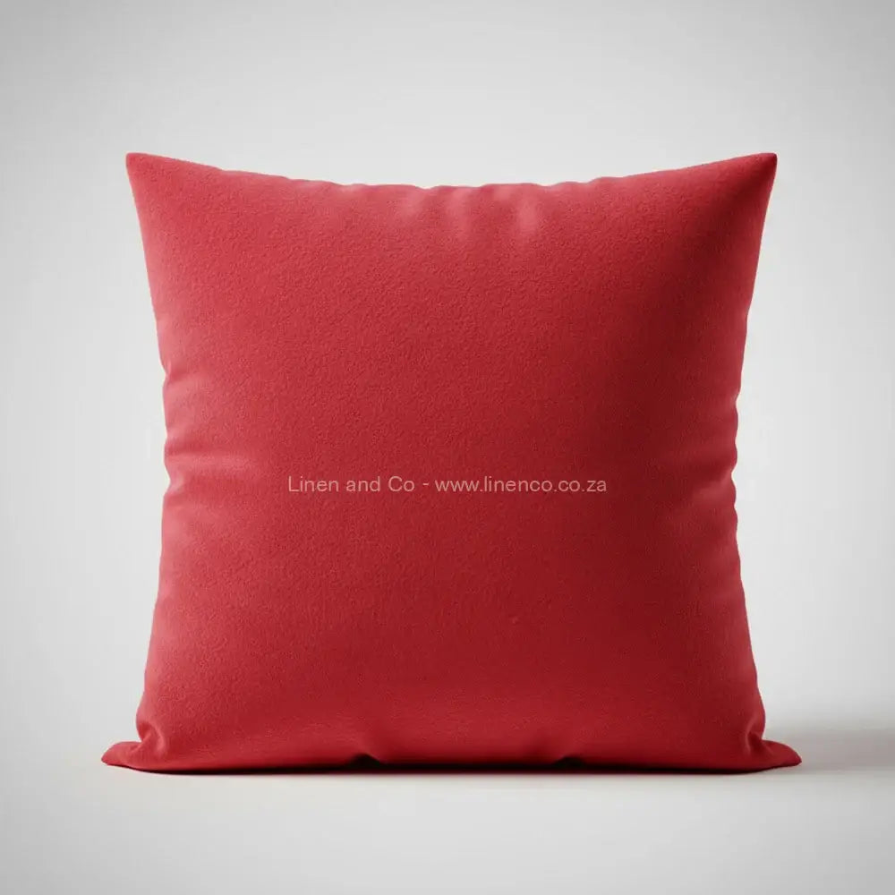 Red -  Coloured Chenille Scatter Cushion - Premium Hotel Quality Bedding - Linen & Co