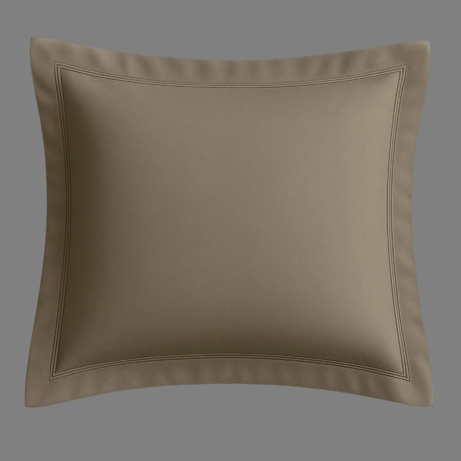 StoneOxford 2 Row Satin Stitch pillow case on a grey background