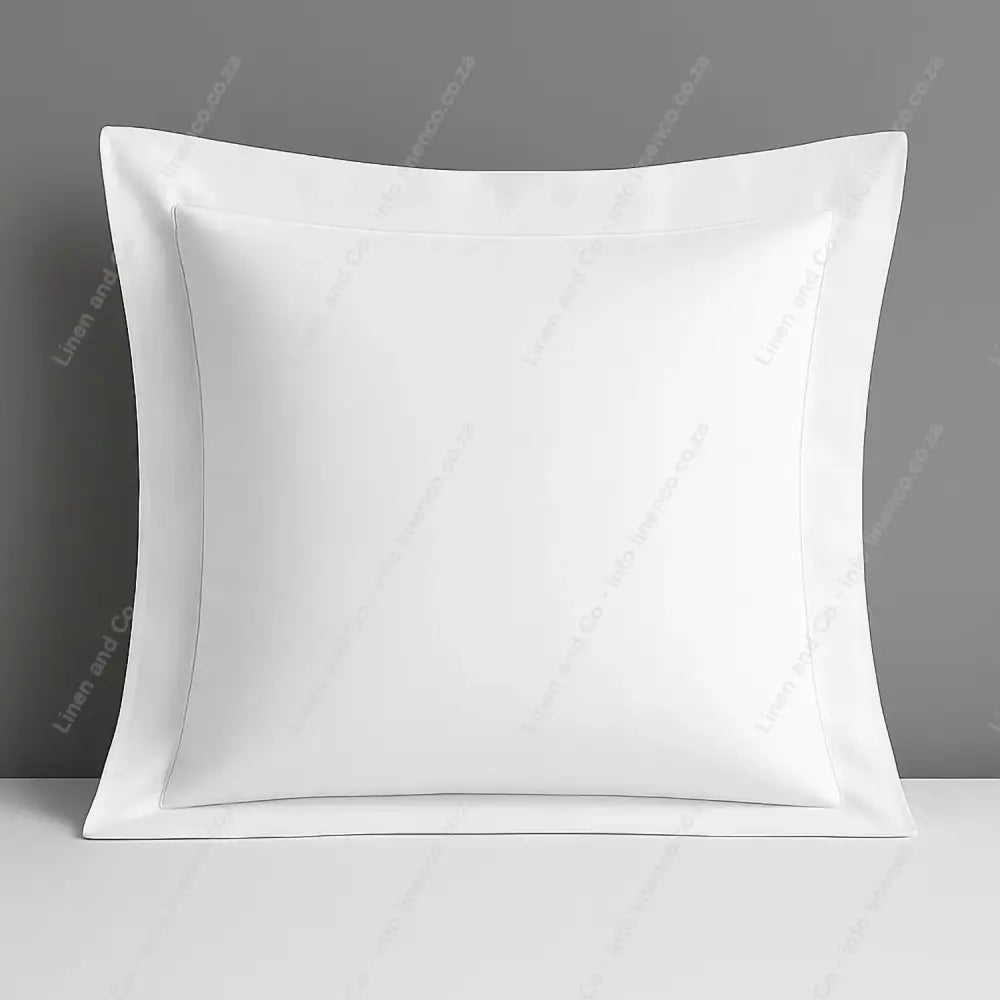 White Oxford continental pillow case on a grey background