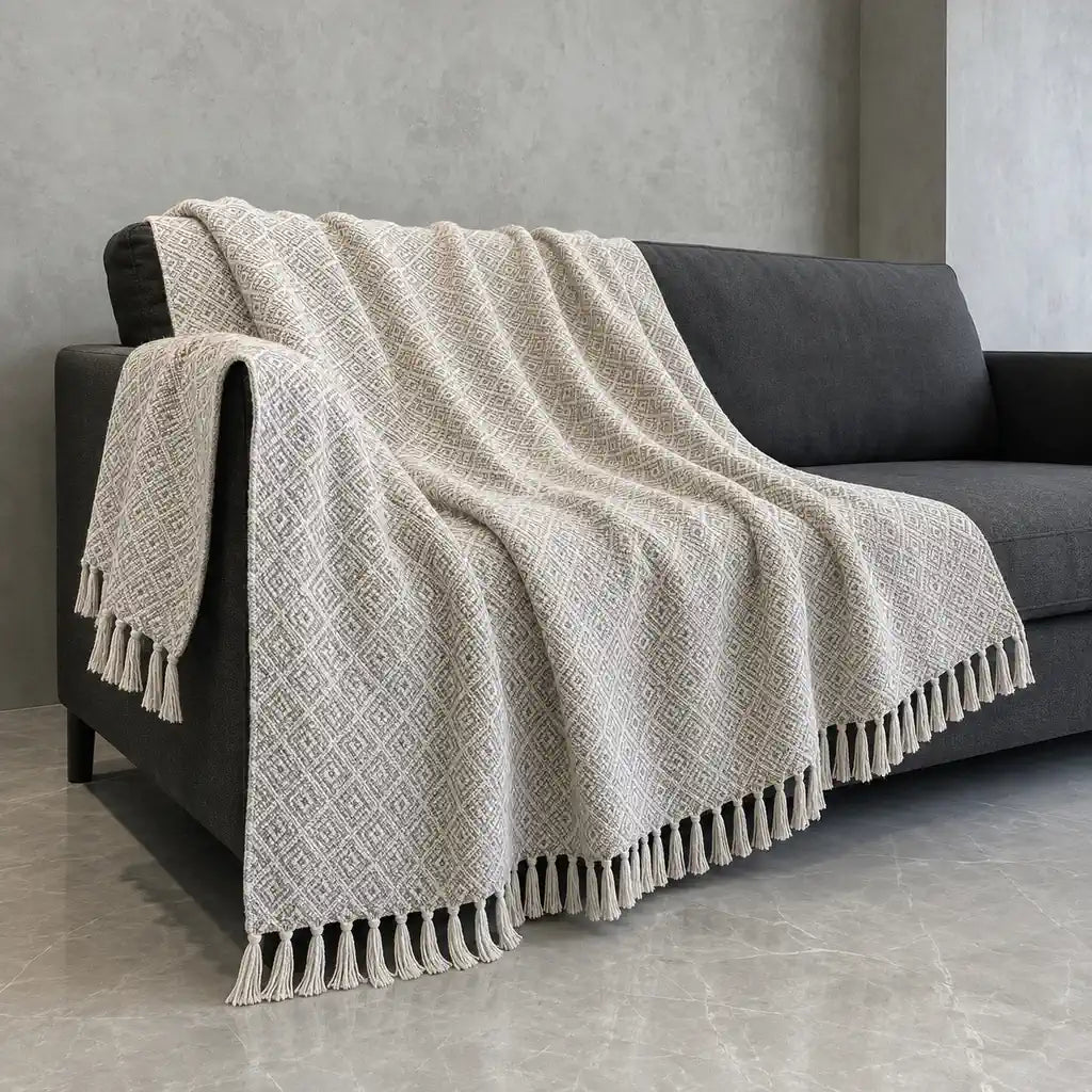 Alicia Cotton Throw in Natural #Colour_Natural
