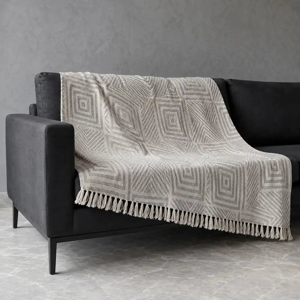 Aria Cotton Throw in Natural #Colour_Natural