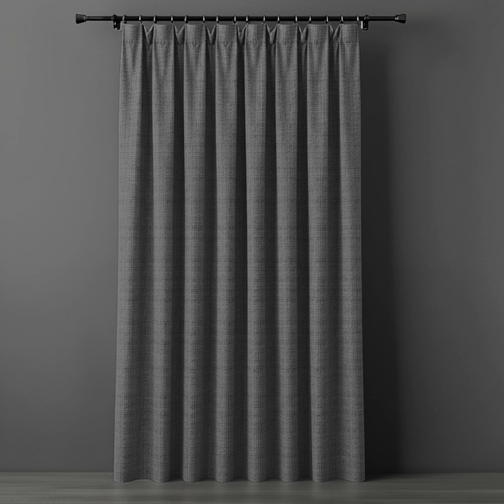 Ash taped 100% blockout curtain by Linen and Co - premium hospitality curtains