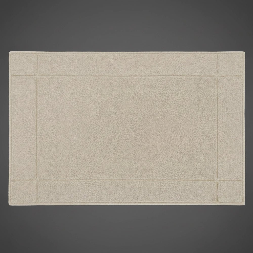 Beige Glodina snag-free bath mat premium hospitality bath linen by Linen and Co
