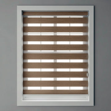 Bronze triple sheer zebra blind by Linen and Co - premium hospitality window blinds