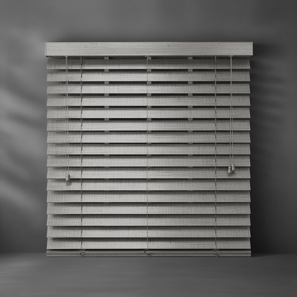 B710 50mm Brushed Steel Aluminium Venetian blind by Linen and Co - premium hospitality window blinds