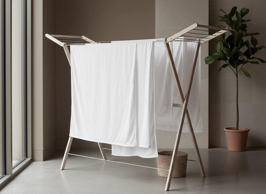 Care guide for Polycotton Percale 200TC bed linen by Linen and Co, featuring washing, drying, and maintenance instructions for premium hospitality bedding