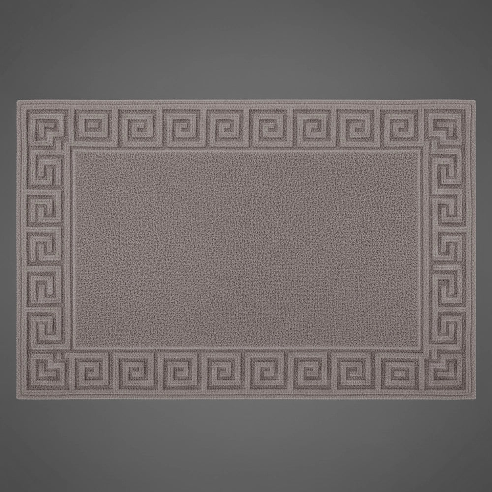 Cashmere SB bath mat with Greek key border by Linen and Co - premium hospitality bath linen