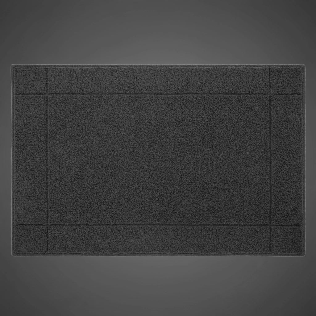 Charcoal Grey Glodina snag-free bath mat premium hospitality bath linen by Linen and Co