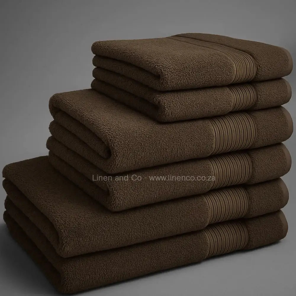 Brown bath towels - luxury hospitality bath linen by Linen and Co