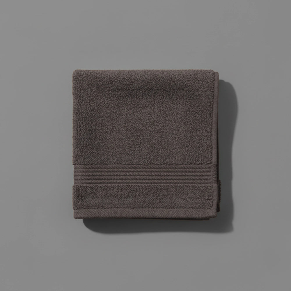 Brown (Chestnut) Bristol Big and Soft face cloth by Linen and Co - luxury hospitality face towel