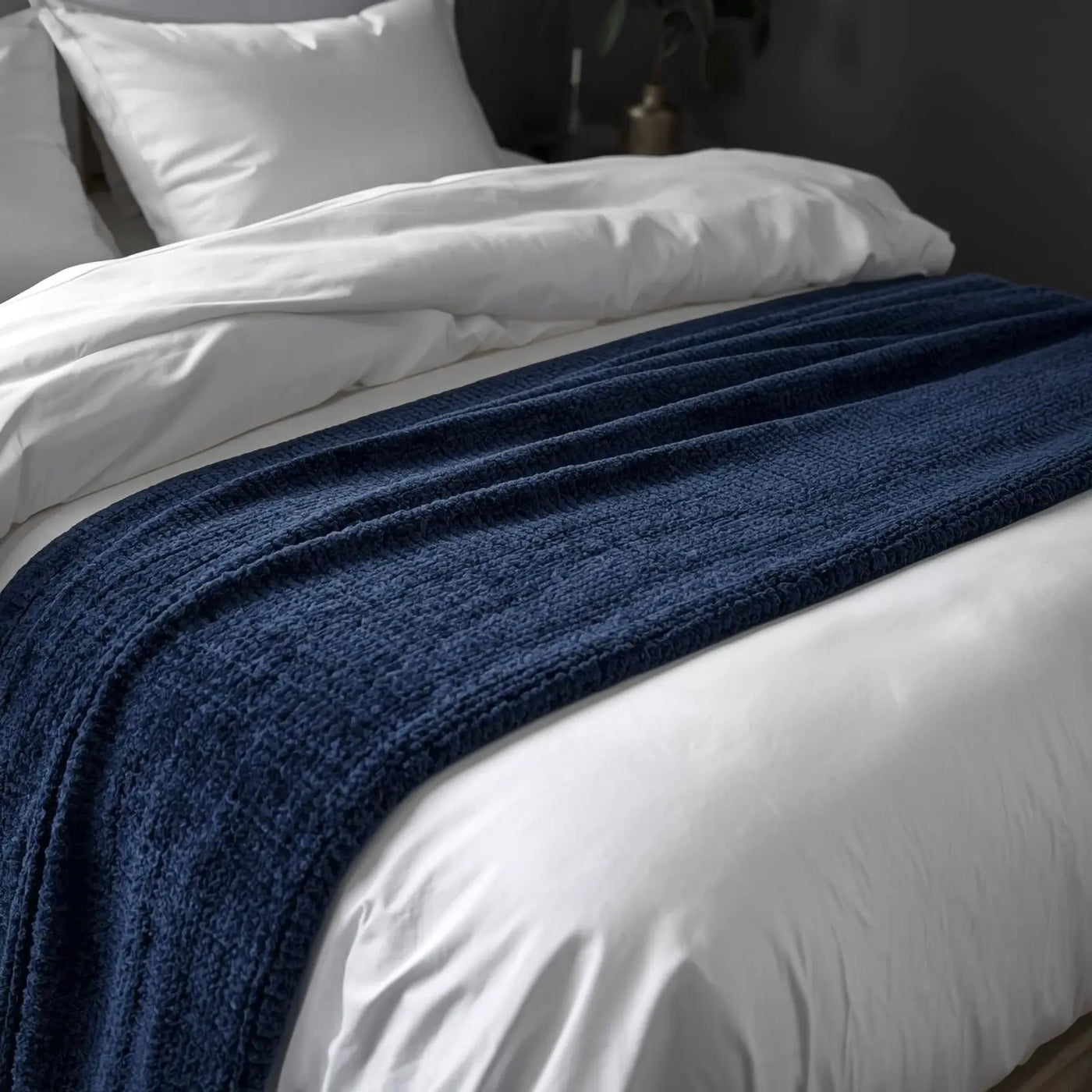 Linen and Co bed runner on styled bed linen