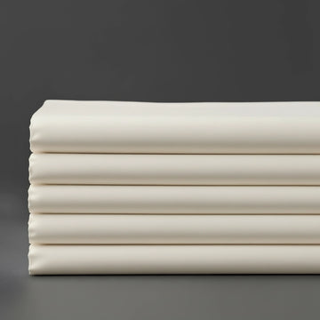 Cream flat sheet with no satin stitch - Linen and Co