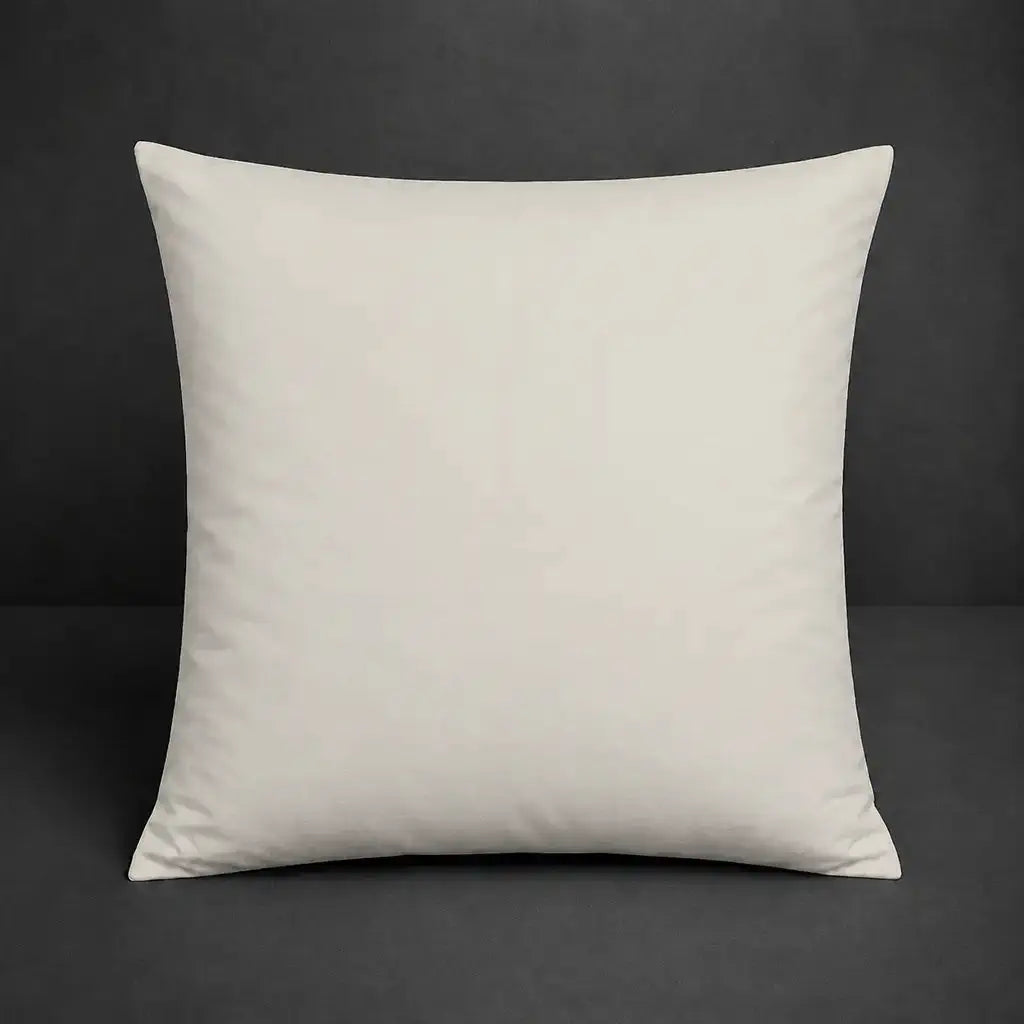 Ivory Cream Plain Pillow Case, Continental, plain with no satin stitch - Linen and Co