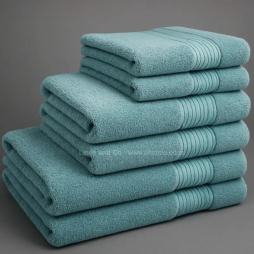 Duck egg bath towels - luxury hospitality bath linen by Linen and Co