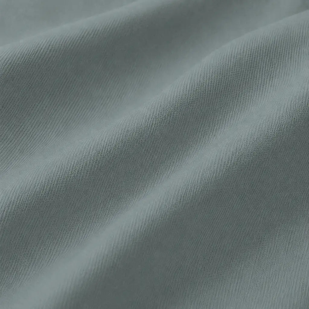 Duck Egg Cotton Percale 200TC Fitted Sheets fabric texture close up - Linen and Co