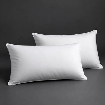 Duck Feather Pillow twin pack with two supportive white pillow inners
