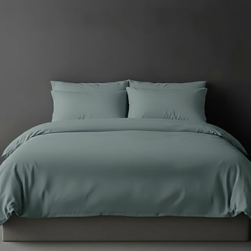 Duck Egg duvet cover with no satin stitch - Linen and Co