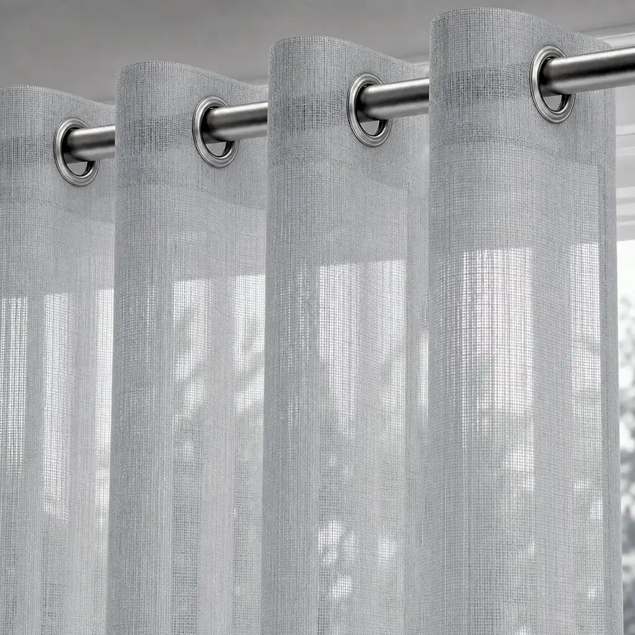 Eyelet heading detail for Ella Sheer Ready-Made Eyelet Curtain