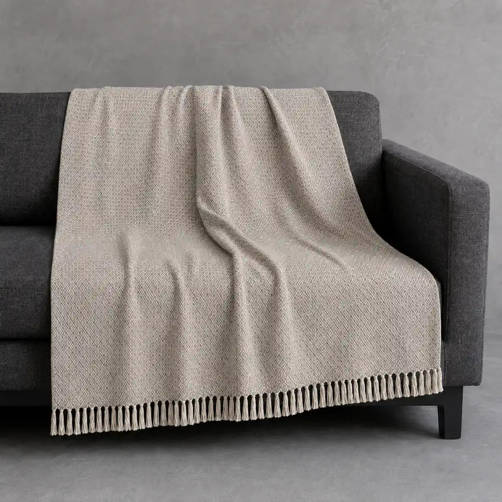 Elvira Cotton Throw in Natural #Colour_Natural