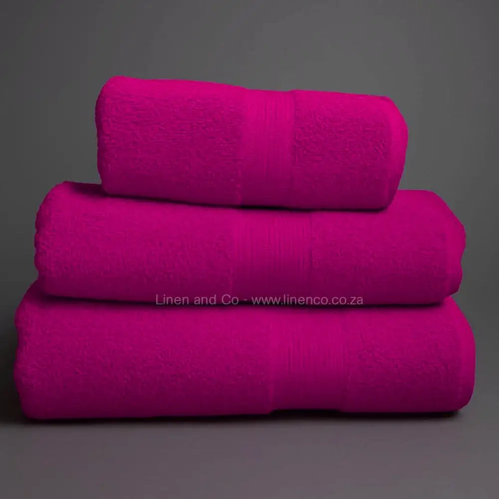 Fuchsia Pink bath towels - quality hospitality bath linen by Linen and Co