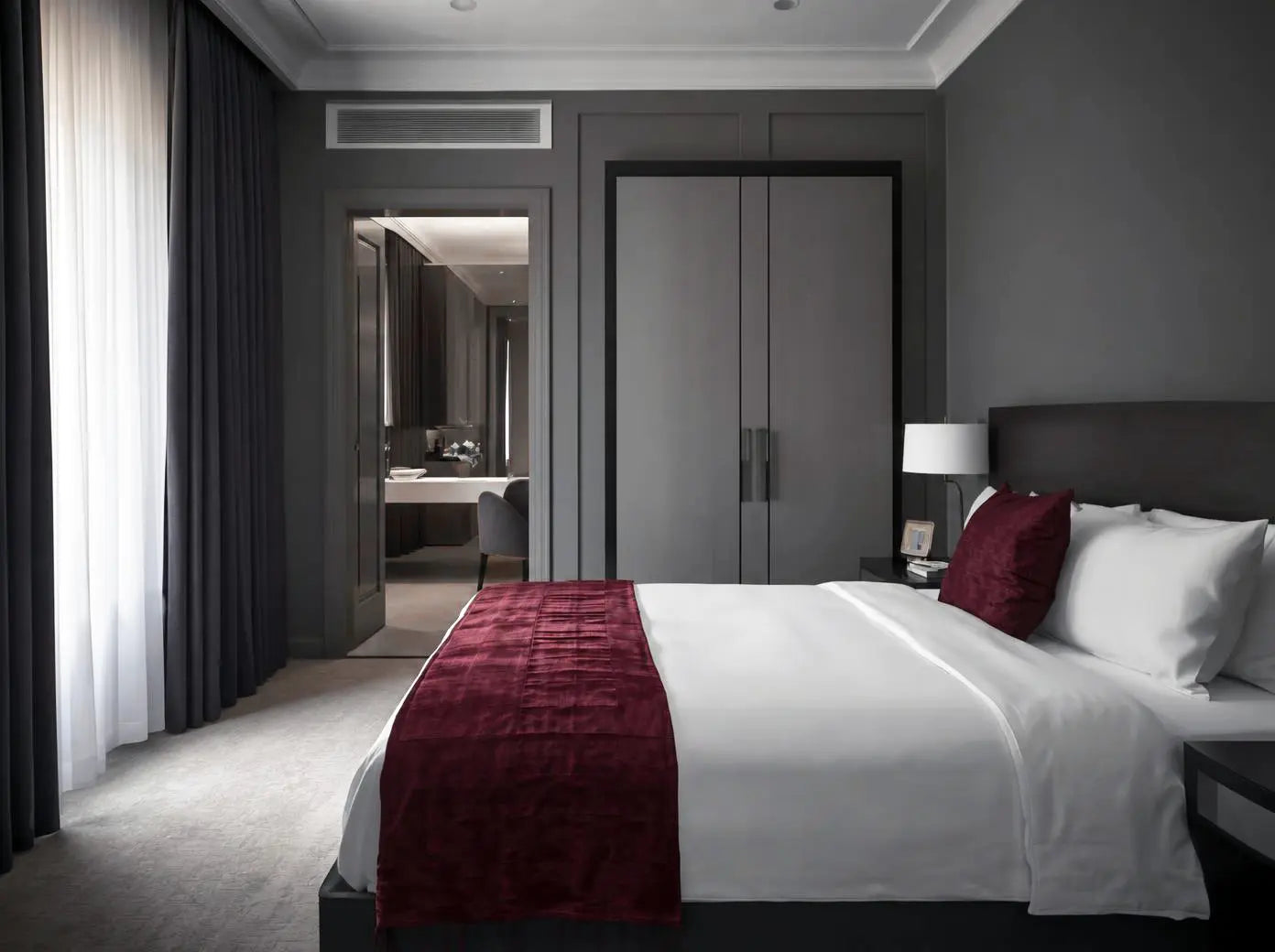 Linen and Co bed linen in a beautifully made bedroom