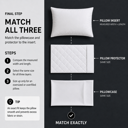 Match the Insert, Protector and Pillowcase