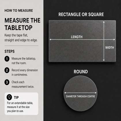 Measure the tabletop