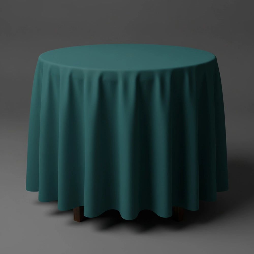 Hunter green round table cloth by Linen and Co - premium hospitality 