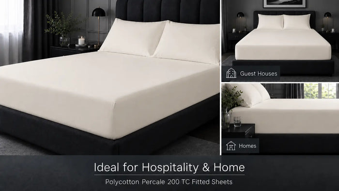 Ideal uses for Cream Polycotton 200TC Fitted Sheet