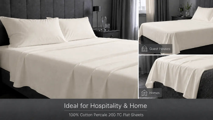 Ideal uses for Cream Cotton 200TC Flat Sheet