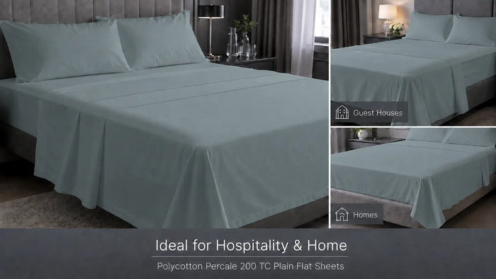 Ideal uses for Duck Egg Polycotton 200TC Flat Sheet
