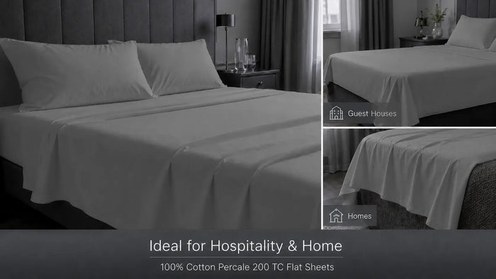 Ideal uses for Grey Cotton 200TC Flat Sheet