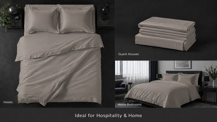 Ideal uses for Stone Polycotton 200TC Oxford Duvet Cover Set