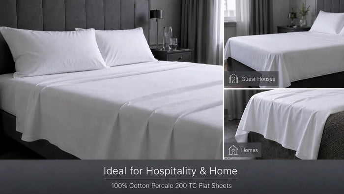 Ideal uses for White Cotton 200TC Flat Sheet