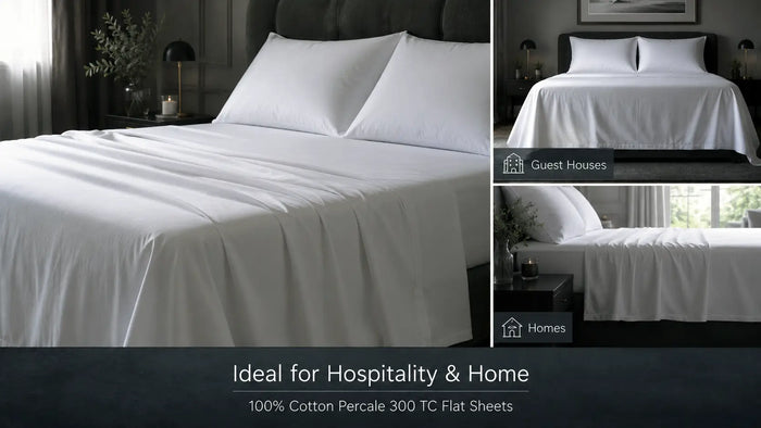 Ideal uses for White Cotton 300TC Flat Sheet