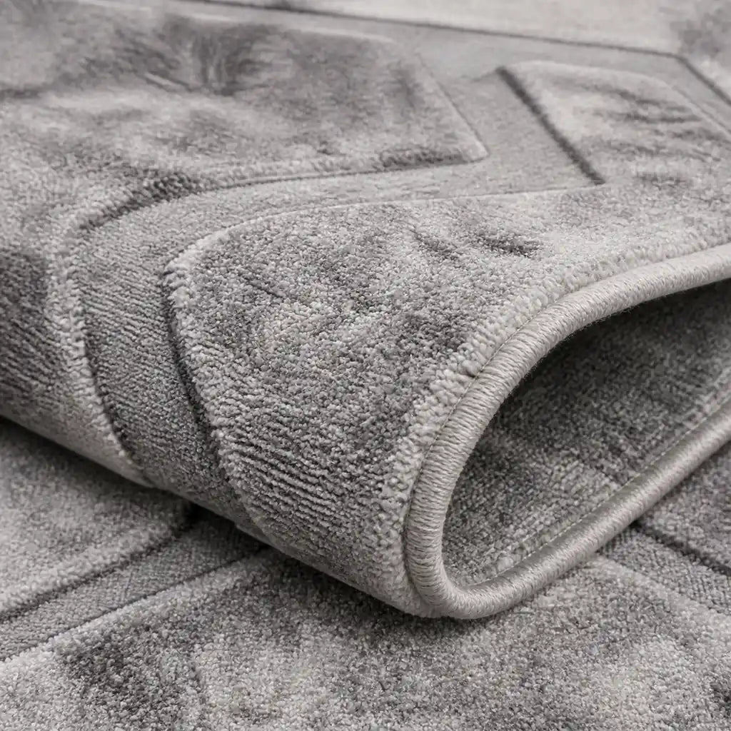 Isfahan rug in Charcoal - close-up detail - Linen and Co#Colour_Charcoal