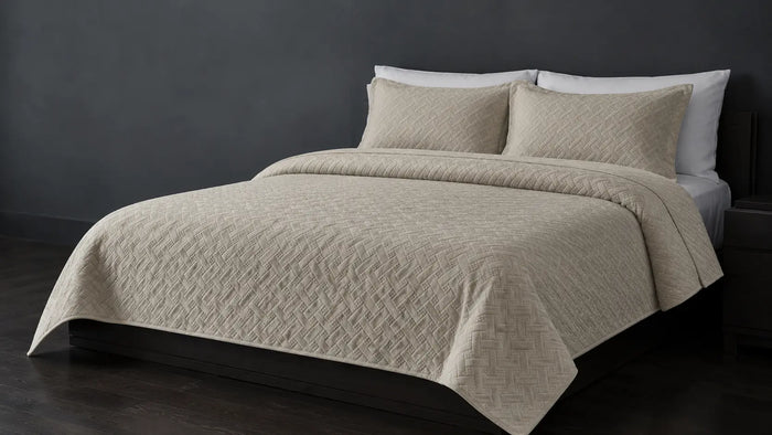 Italian Velvet Quilted Bedspread Set