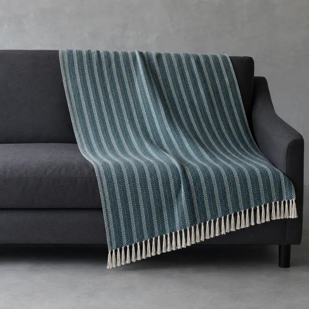 Joy Cotton Throw in Teal #Colour_Teal