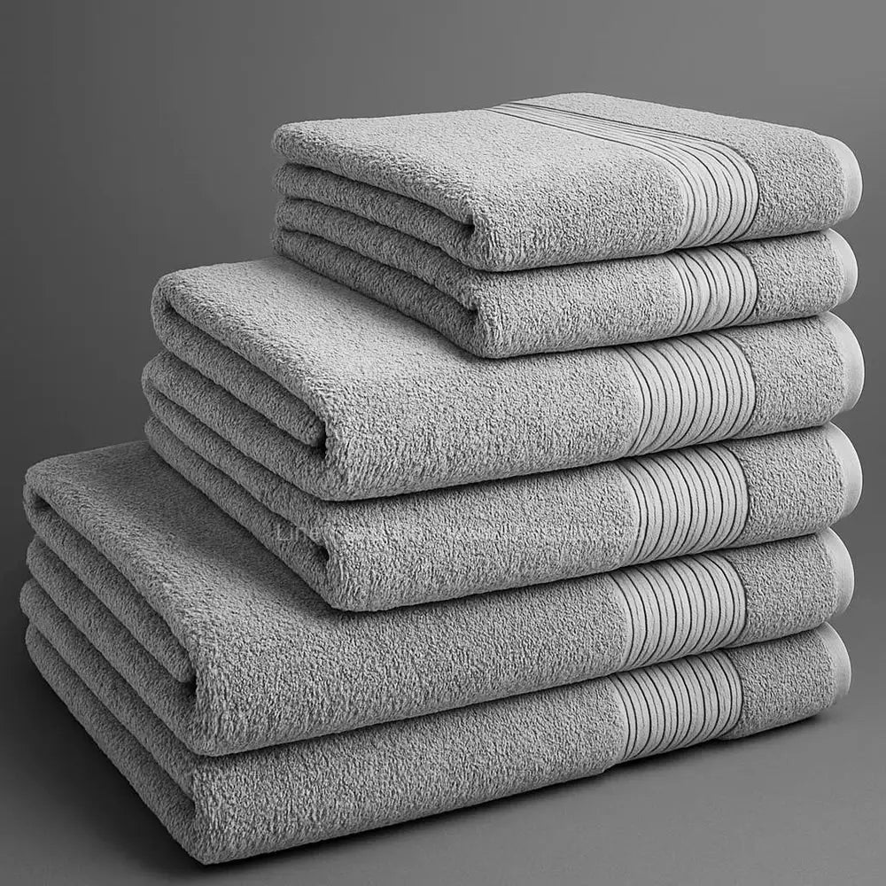 Light grey bath towels - luxury hospitality bath linen by Linen and Co