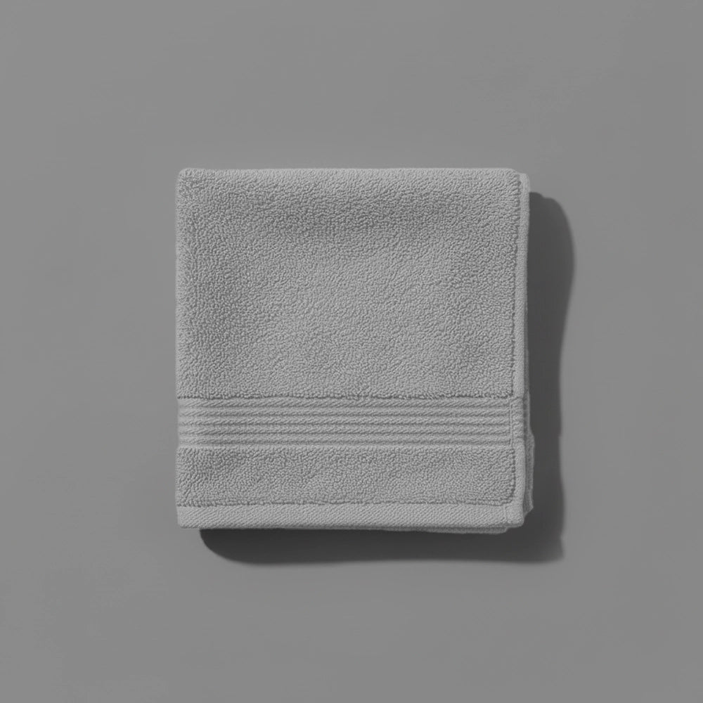 Light Grey Bristol Big and Soft face cloth by Linen and Co - luxury hospitality face towel