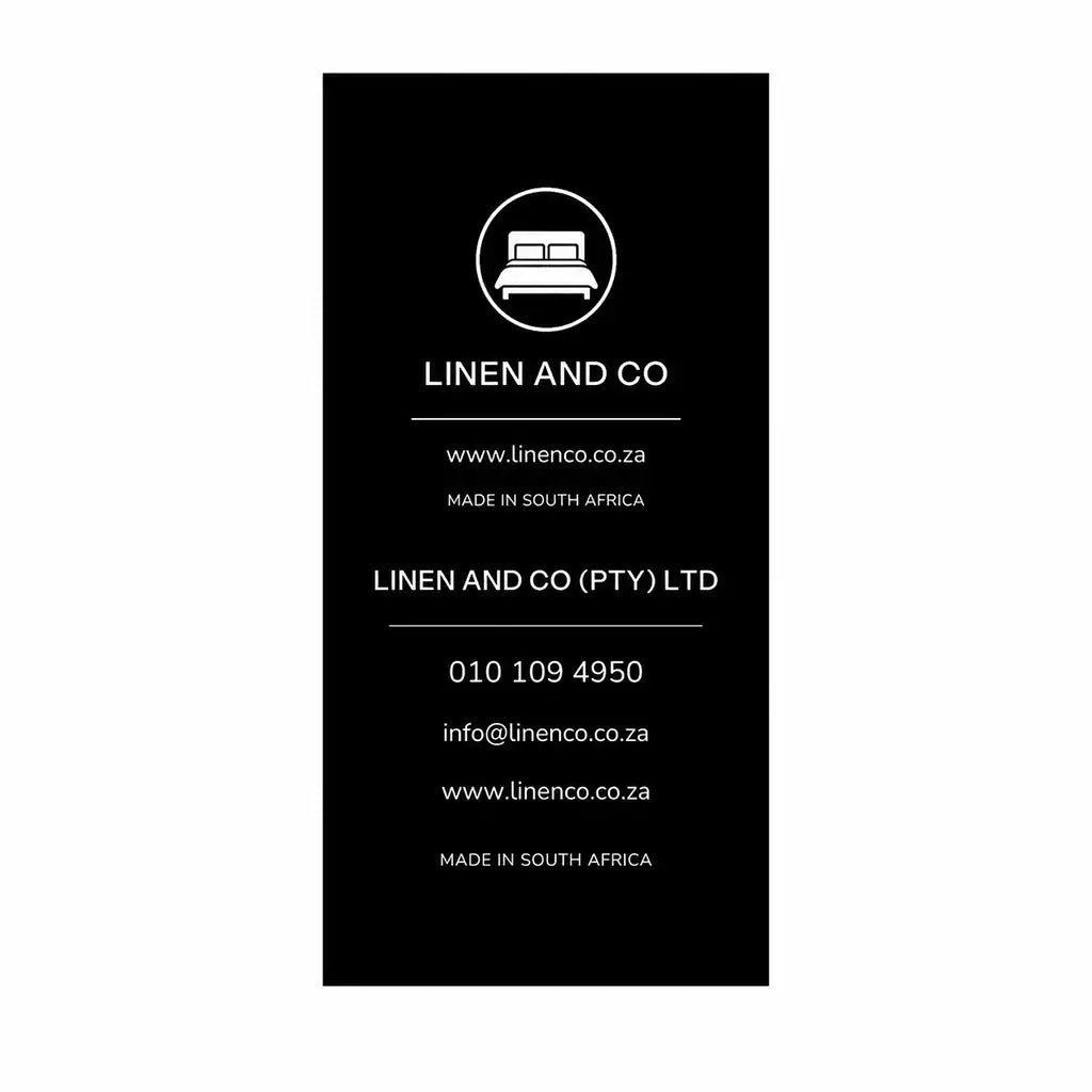 General bedding care label by Linen and Co