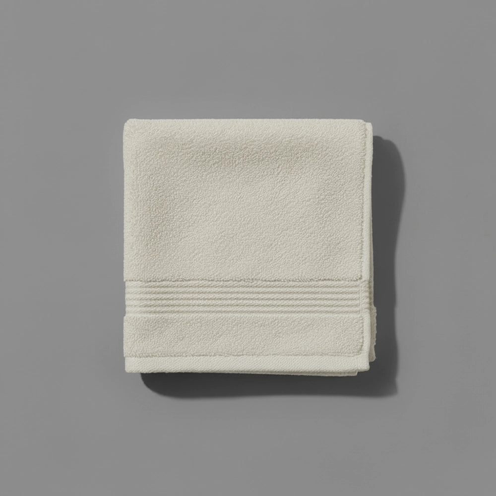 Cream (Macadamia) Bristol Big and Soft face cloth by Linen and Co - luxury hospitality face towel