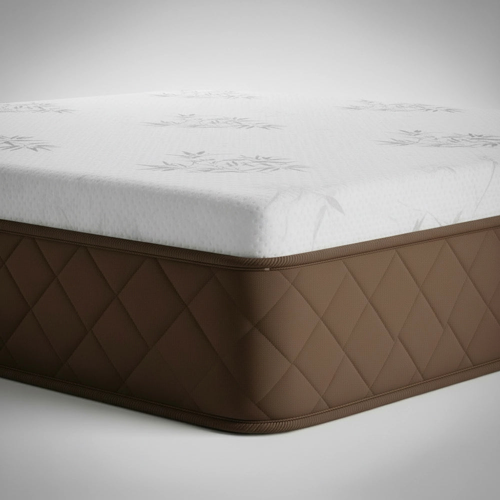 Memory Foam mattress topper on a brown mattress by Linen and Co - premium hospitality bedding