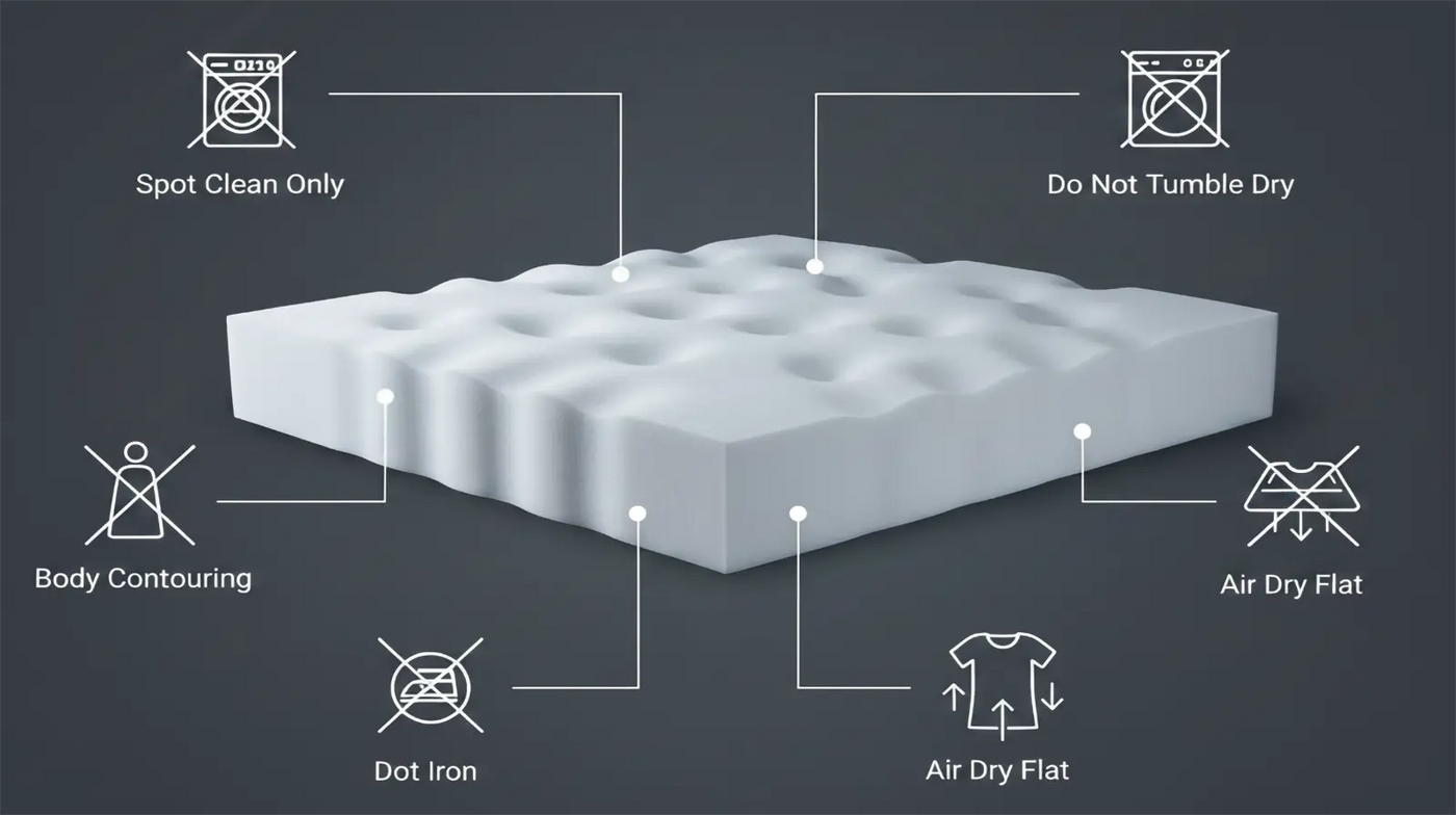 Care guide for Memory Foam Mattress Topper and Convertor