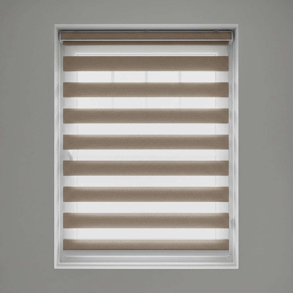 Metallic bronzed zebra blind by Linen and Co - premium hospitality window blinds